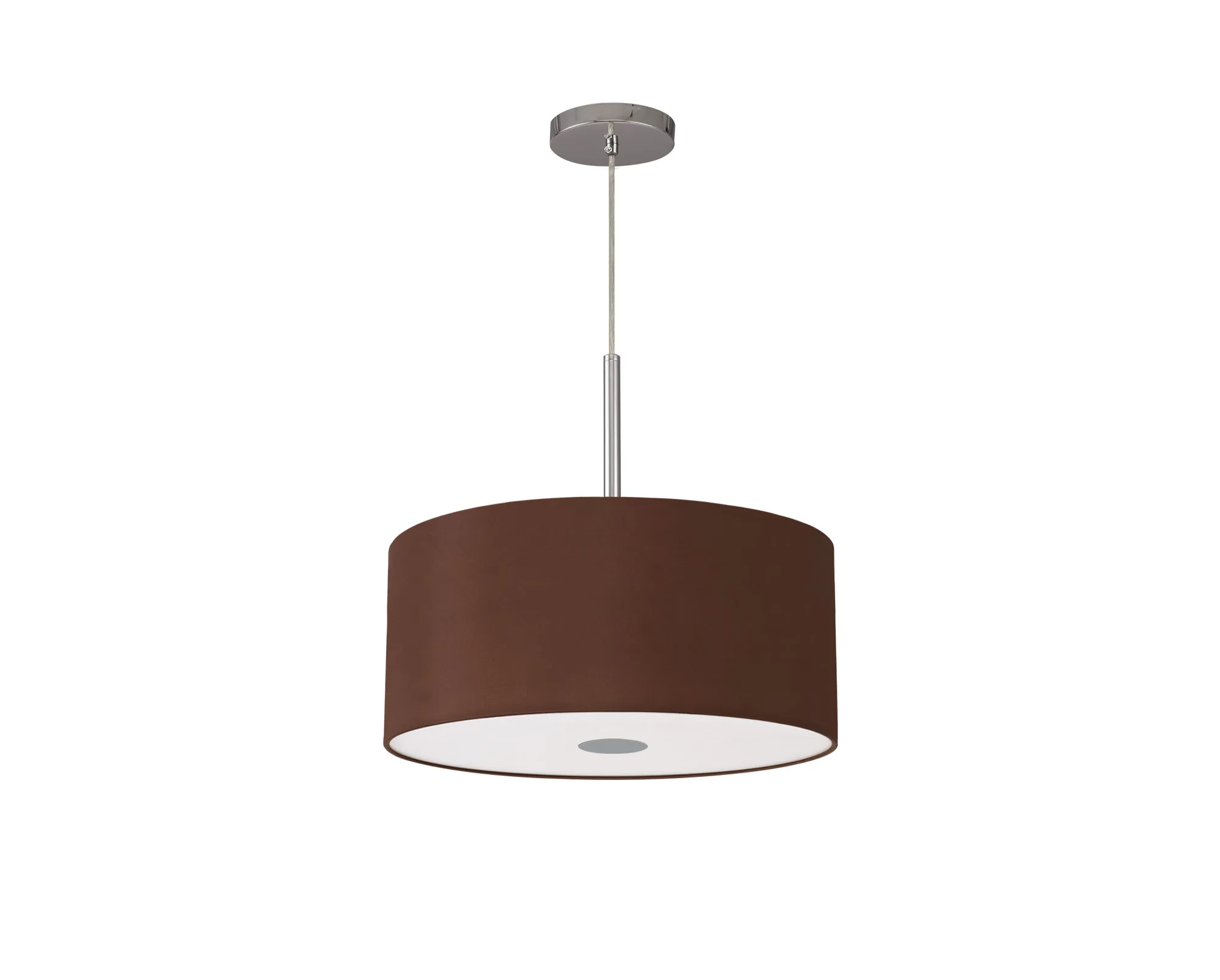 Baymont 40cm Pendant 1 Light Polished Chrome, Raw Cocoa/Grecian Bronze, Frosted Diffuser DK0138  Deco Baymont CH RC